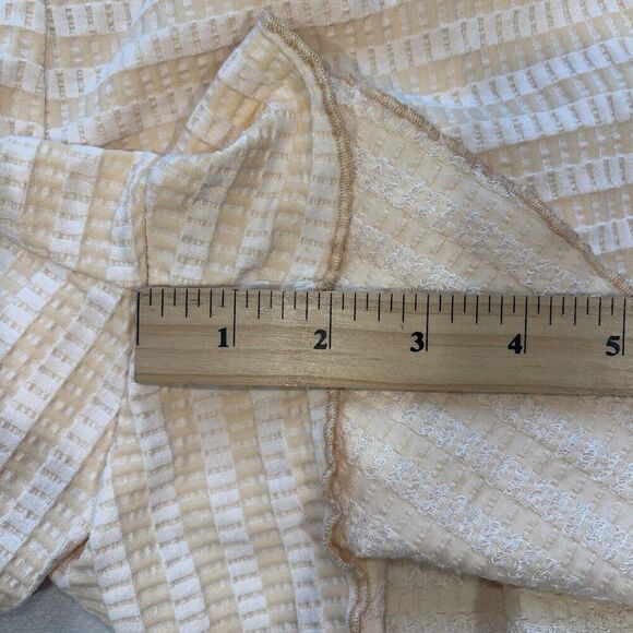Women M Gauzey Shorts Pull On Orange High Waist Athleisure Coastal Striped 2” - Picture 7 of 9